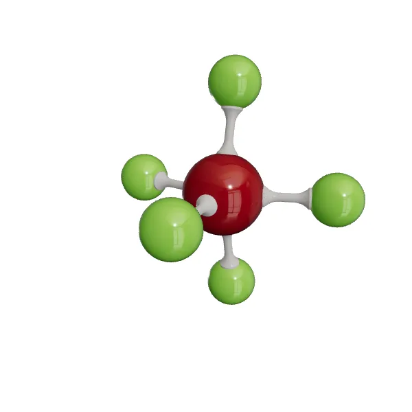 3D model of Bromine pentafluoride