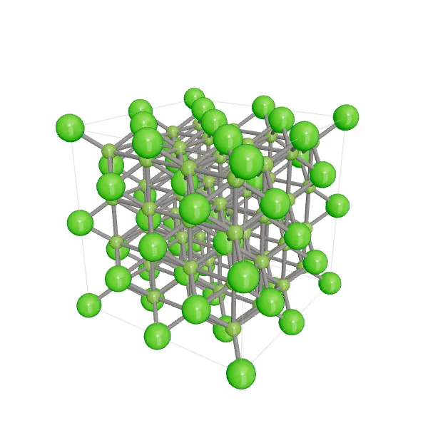 3D model of Fluorite (CaF₂)