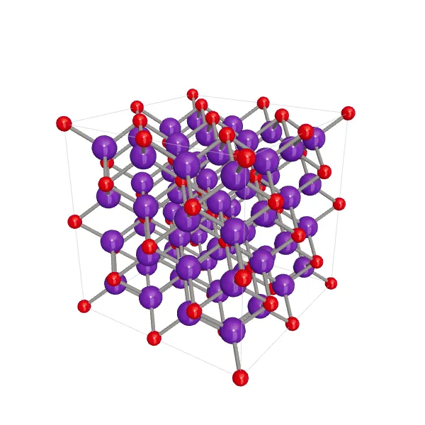 3D model of Potassium oxide (K₂O)