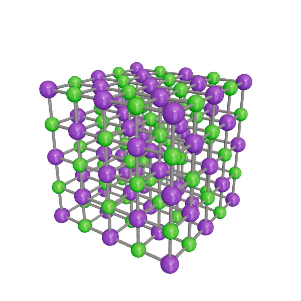 3D model of Rock salt (NaCl)