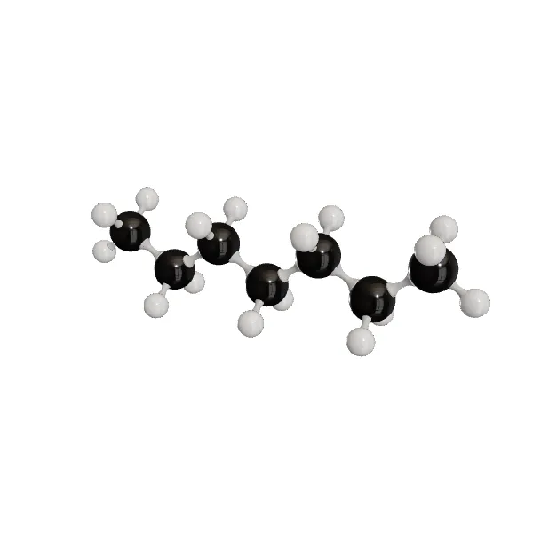 3D model of Heptane