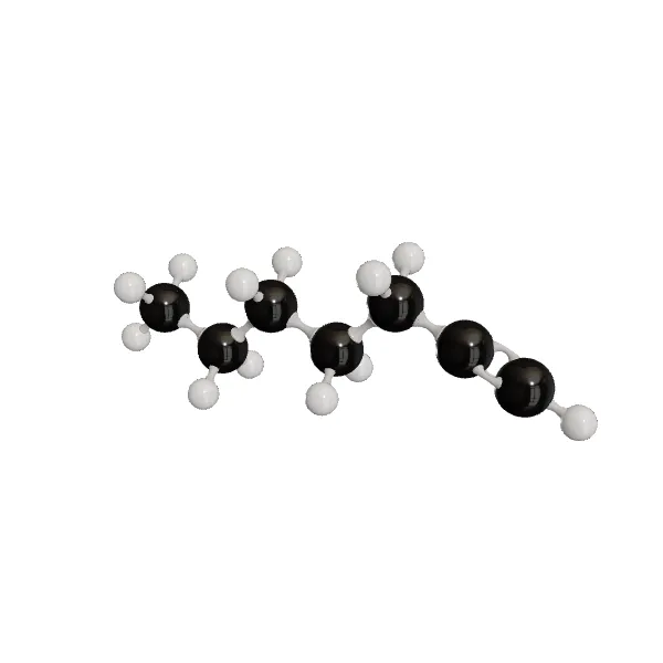3D model of 1-Heptyne