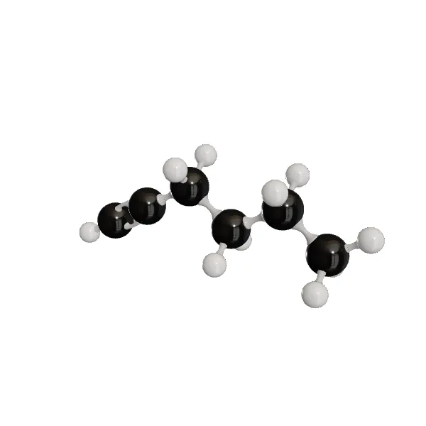 3D model of 1-Hexyne