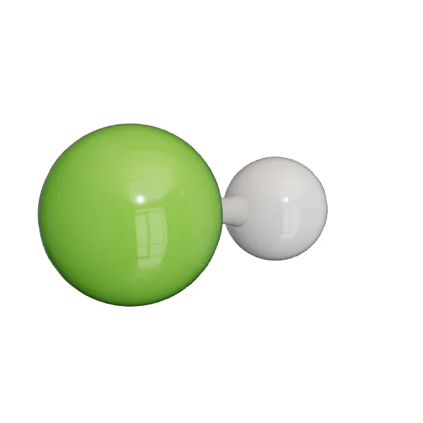 3D model of Hydrofluoric Acid