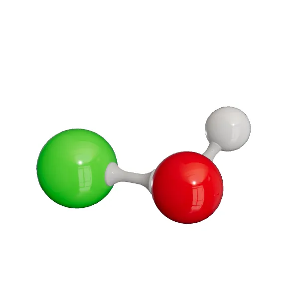 3D model of Hypochlorous Acid