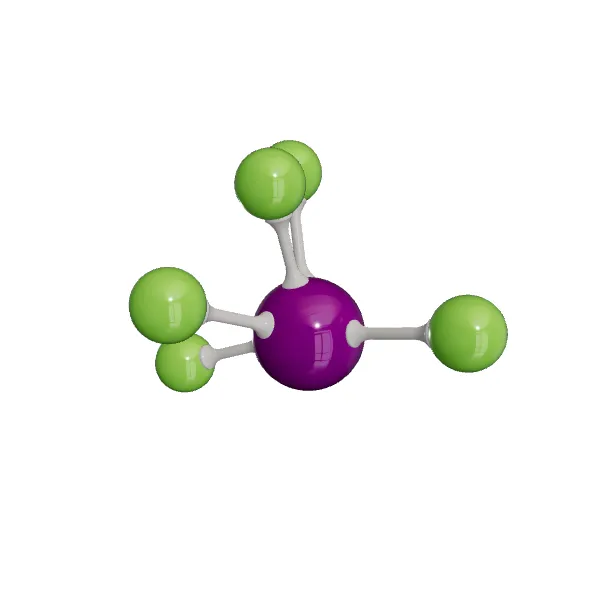 3D model of Iodine pentafluoride