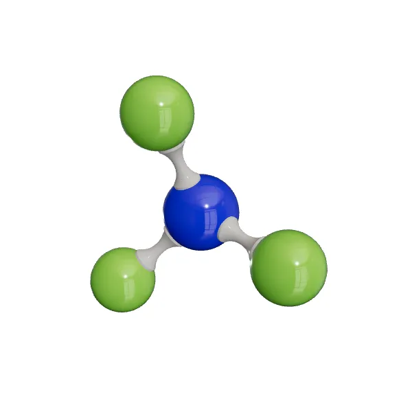 3D model of Nitrogen trifluoride