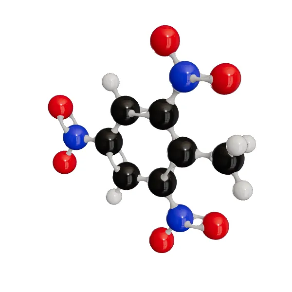 3D model of 2,4,6-Trinitrotoluene