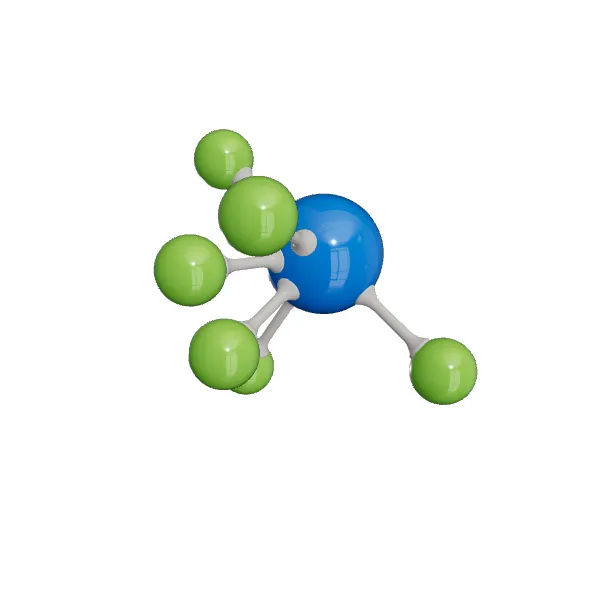3D model of Uranium hexafluoride